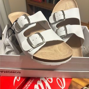 NWT Sonoma white leather sandals
